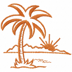 Flowers And Tree Embroidery Design 2